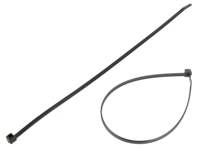 Kabelbinder; L: 300mm; W: 4,7mm; polyamide; 355N; zwart; Ømax: 85mm Kabelbinder; L: 300mm; W: 4,7mm; polyamide; 355N; zwart; Ømax: 85mm